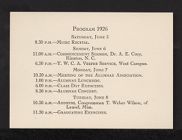 Commencement Program Card 1926